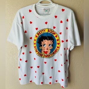 Vintage B.J. Frog 1986 Betty Boop Heart I’m Your Sweetheart Tee Size L